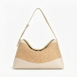 Factory Custom New Raffia Candy Woven Pattern Women Purse and Handbags Straw Woven Summer Shoulder Vintage Crossbody Bags