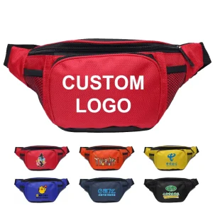 Factory Custom Pouch Waist Bag for Men Women Polyester Fanny Pack Crossbody Running Belt Bag Sport Chest Bum Waist Bag With logo
