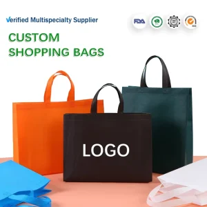 Factory Customizable Recyclable NonWoven Shopping Bag Waterproof Tote Bag 80g Film Covered Non-Woven Reusable Grocery Bag