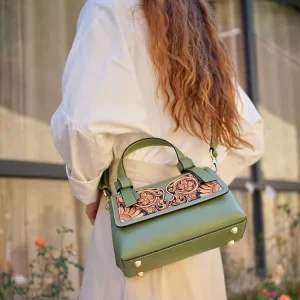 Factory Direct Luxury Shoulder Bag Hand Tooled Leather Purses and Handbags Messenger Bags for Women