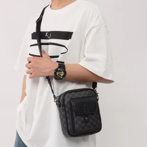 Factory Direct Man Shoulder Bag with Print Mobile Phone Cross Body Bag for Men Fashion Men Small Square Bag