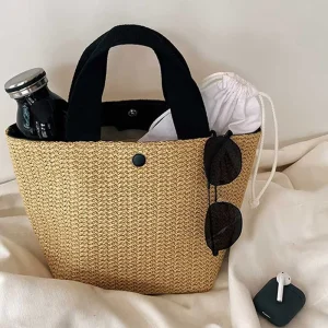 Factory Direct Sac a Main Women’s Straw Handbags Ladies Tote Bag Summer Beach Bags for Women