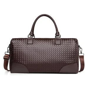 Factory Direct Sales Men’s Large Capacity PU Satchel Travel Bag for Sports Yoga Fitness Shoulder Strap for Short Distance Travel