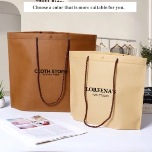Factory Directly Sale Durable Non Woven Bag With Drawstring Portable Customized Printed for Grocery Packaging