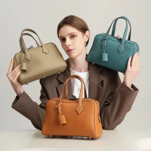 [Factory] Genuine Leather Womens Handbag Crossbody Bag Shoulder Bag Quiet Luxury Vintage Top Handle Elegant Satchel Bag Daily