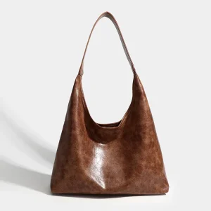 Factory High Quality Large Capacity Hand Tote Bags Women’s Shoulder Brown Wallets Purses Oil Leather Handbags