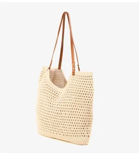 Factory Hollow Single shoulder Cotton Thread Woven Bag Large Capacity Beach Vacation Straw Bag for the Seaside