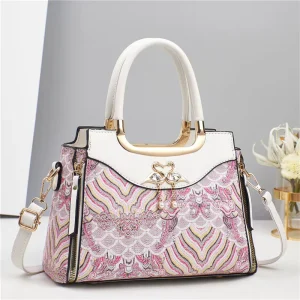 Factory In Stock High End Women’s Handbag Large Capacity Crossbody Shoulder Bag with Chain Decoration PU Material Model 21367