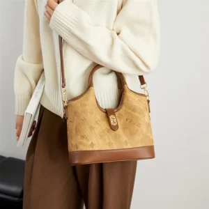 Factory New Crossbody Bucket Bag Retro Elegant Shoulder Bag Casual Portable High Quality Women’s Handbag
