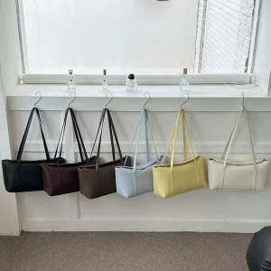 Factory OEM ODM Custom Logo PU Leather Tote Bag Large Capacity Slouchy Shoulder Handbag for Women