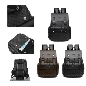 Factory Price Business Casual Backpack Fashionable Printed Backpack Large capacity Laptop Bag with Magnetic Snap
