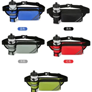 Factory Price New Sports Waist Bag Men’s and Women’s Outdoor Mobile Water Bottle Running Bag Casual Solid Color Canvas Bag