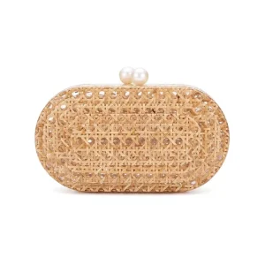 Factory Rattan Weaving Chain Handbags Bohemian Travel Beach Clutch Bags Fashion Lady Evening Party Shoulder Bags