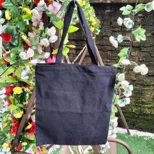 Factory Recyclable Durable Canvas Fabric Custom Shopping Tote Bags With Printed Logo and Inside Pocket