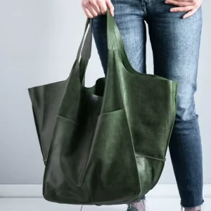 Factory Retro Minimalist Large Bag Soft Leather Large Capacity Single Shoulder Hand-held Tote Women’s Bag