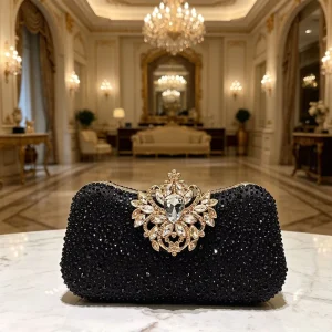 Factory Supply Water Drop Rhinestone Evening Bag Irregular Shape Hard Shell Detachable Chain Shoulder Bag Handcraft Evening Bags