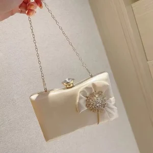 Factory Women Banquet Handbags Diamond Square Clutch Banquet Evening Party Handbags for Wedding