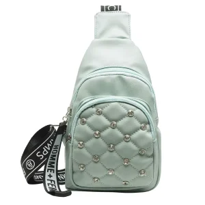 Fanny Pack for Women Diamond Belt Bag Crossbody Waist Bag Phone Purse Shoulder Fashionable Daypack Hand Bag for Women Girls