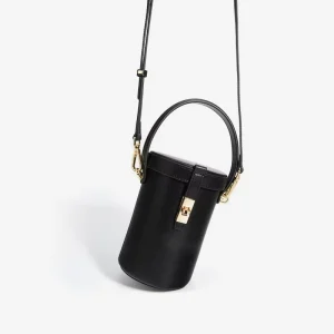 Fashion Bag Spring Summer New Casual Genuine Leather Portable Small Capacity Bucket Bags Ladies Purse Cover Lock