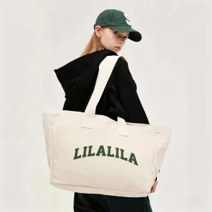 Fashion Canvas Bag Women Shopping Weekend Travel Recycled Canvas Tote Bags With Custom Logo Printed