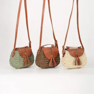 Fashion Canvas Shoulder Bag with Single Handle and Shoulder Strap ZIP Closure