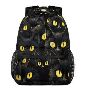 Fashion Casual Backpack for Junior High High School Students Large Capacity Travel Bag Zipper Closure Lightweight Printed Design