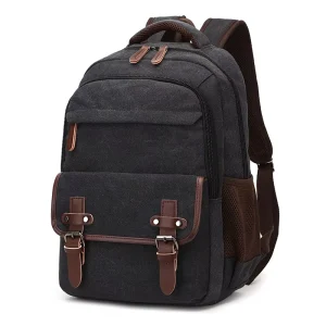 Fashion Casual Lightweight Multi-Functional Large Capacity Men Canvas Waterproof Anti-Scratch Trend All-Match Custom Backpack