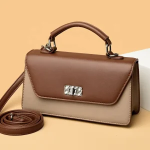 Fashion Casual PU Leather Women Hand Bags Small Crossbody Ladies Handbags Candy Color Female Purse Luxury Women Shoulder Bag