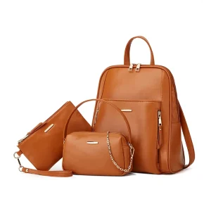 Fashion Casual PU Mother Bag Backpack with Two Handles for Women