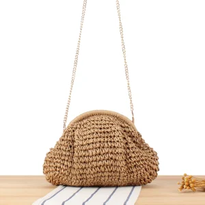 Fashion Chain Woven Bag Outdoor Casual Woman Cross body Bag