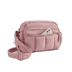 Fashion Cross Body Purse Mini Crossbody Bags for Women Travel Purse Puffy Shoulder Handbag Wallet with RFID Blocking Slots