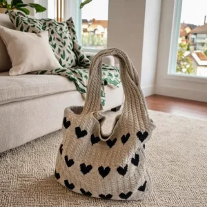 Fashion Custom High Quality Heart Shoulder Bag Eco Friendly Beach Tote Bags for Women