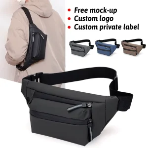 Fashion Custom Waterproof Running Belt Bags Man Cross Body Reflective Fanny Pack Waist Bag Chest Bag for Unisex