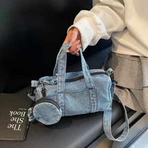 Fashion Denim Bags for Women Portable Women’s Shoulder Bags Designer Women’s Hand Bags with Purse Sacs a Main Pour Femmes