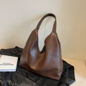 Fashion Design Candy Pattern PU Leather Women’s Hobo Tote Bag with Waterproof Polyester Big Simple Cross Body Handbag