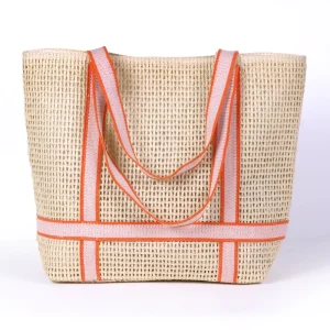 Fashion Design Paper Straw Beach Bag Large Capacity Women’s Shoulder Bag Versatile and Minimalist Travel and Shopping