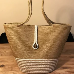 Fashion Designer Travel Beach Handmade Shoulder Bag Cotton Rope Bag for Women Girl