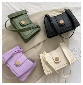 Fashion Exquisite Bag Retro Casual Women Totes Shoulder Bags Female Leather Solid Color Chain Handbag for Women