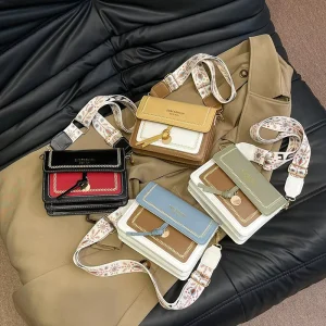 Fashion Girl’s Single Shoulder Bag New Style Wide Strap Women Bag Small Messenger Ladies Bag