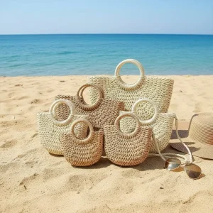 Fashion High Quality Beach Wedding Boho Woven Straw Beach Bag Ladies Hand Tote Women’s Handbags