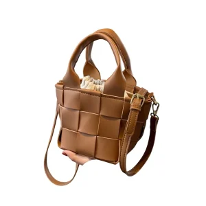Fashion Korean-style Woven Women’s Small Single Zip Unique Niche Design Ladies Shoulder Crossbody Handbag Retro