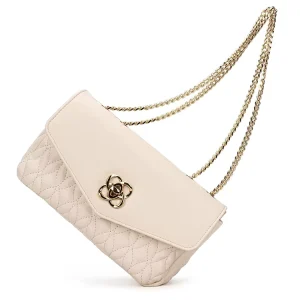 Fashion Ladies Small Crossbody Bag White Rhombic Lattice PU Leather Crossbody Bags for Women