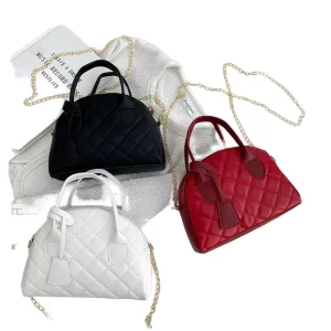 Fashion Lady Handbags Shell Shape Single Shoulder Purse Slant Crossbody Bag Women PU Leather Polyester Lining