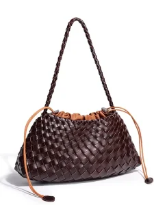 Fashion Leather Shoulder Messenger Bag with Genuine Leather Lining Portable Design for Daily Use & Travel Small Size