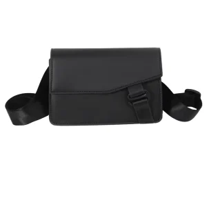 Fashion Men Crossbody Bag with Detachable Belt Strap Vegan PU Leather Stylish Men’s Messenger Bag for Daily Outfit