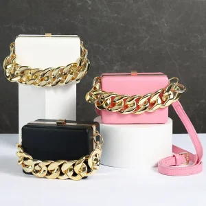 Fashion Party Bag Large Chain Ladies Small Square Bag Evening Clutch Bags for Women
