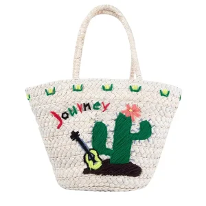 Fashion Shopping Straw Bags Factory Price Summer Embroidery Pattern Beach Tote Straw Bag for Women
