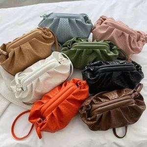 Fashion Small Handbags Young Lady Cloud Woven Bags Lady Designed Purses for Women