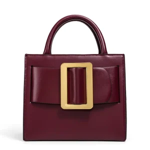 Fashion Small Square Bag for Women Aluminum Buckle Belt Design Crossbody Shoulder Purse Korean Style Simple Elegant Everyday