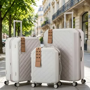 Fashion Spinner Travel Luggage Set Hard Shell Vacation Carryon Lightweight Factory OEM Production 4 Wheels Luggage Set